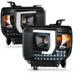 Anzo 111487 Black Plank Style Switchback Projector Headlights | XDP