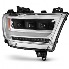 Anzo 111495-L Chrome Plank Style Projector Headlight (Driver Side 