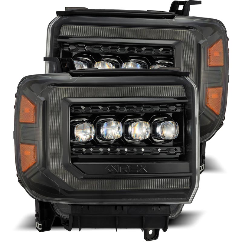 AlphaRex 880616 NOVA-Series Alpha-Black LED Projector Headlights | XDP