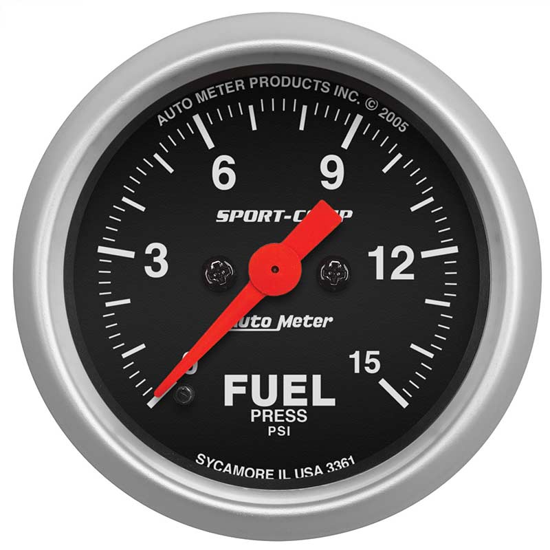 Auto Meter Sport-comp Fuel Pressure Gauge Kit 3361 