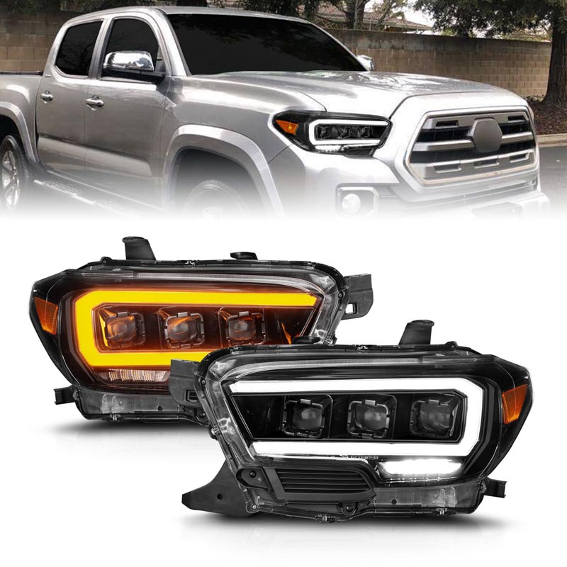 Anzo 111562 Black Plank Style LED Projector Headlights | XDP