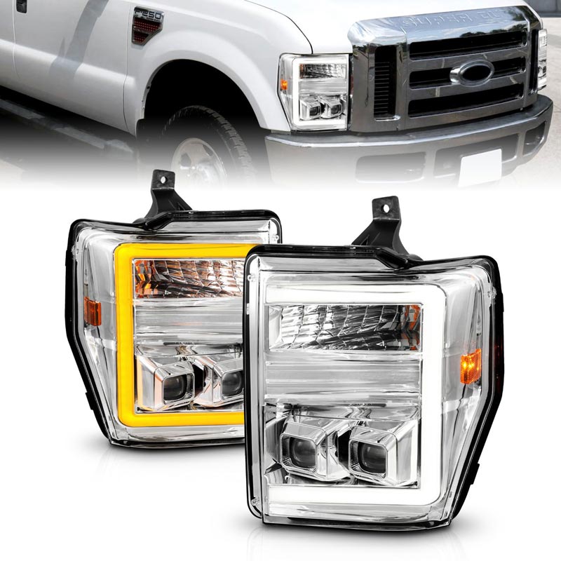 Anzo 111587 Chrome Plank Style Switchback LED Projector Headlights | XDP