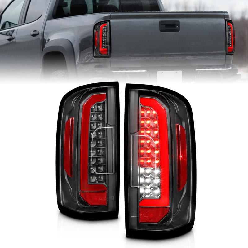 Anzo 311432 Black LED Tail Lights With Red Light Bar | XDP