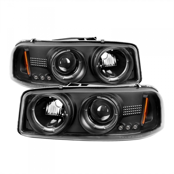 Spyder 5009357 Black Projector Headlights w/ LED Halo | XDP