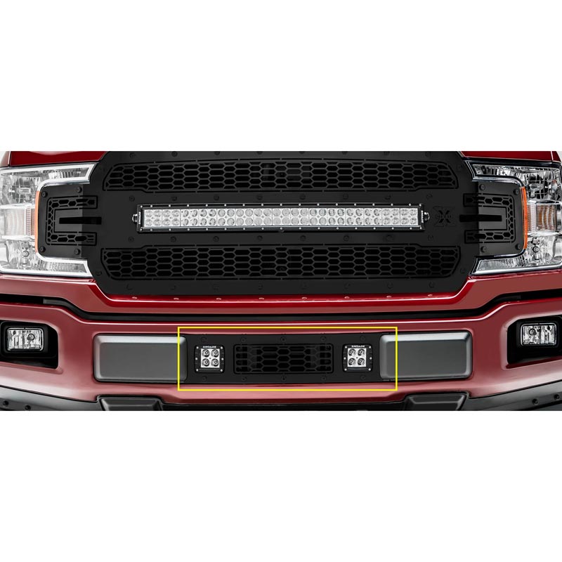 T Rex 7325711 Br Stealth Laser Torch Series Black Bumper 1 Piece Grille 5496