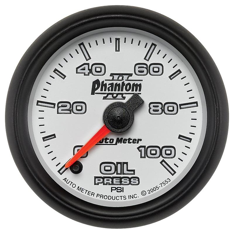 Auto Meter Phantom II Series Oil Pressure Gauge 7553 | XDP