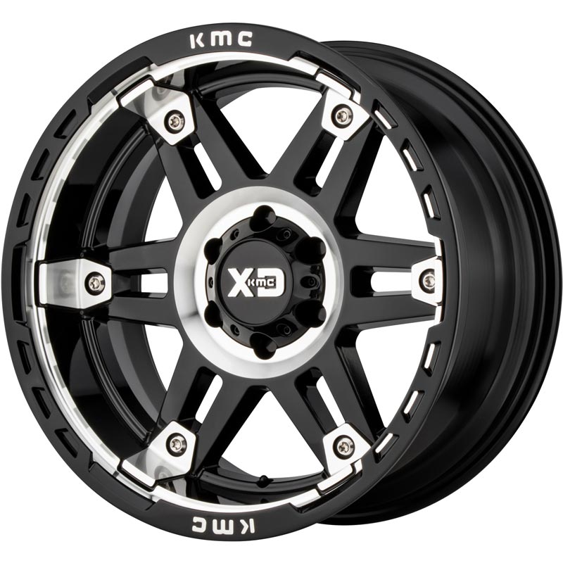 XD Series by KMC XD840 Spy II 1-PC Wheel - Gloss Black - Machined