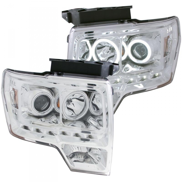 Anzo 111297 Chrome G2 Projector Headlights With LED Halo