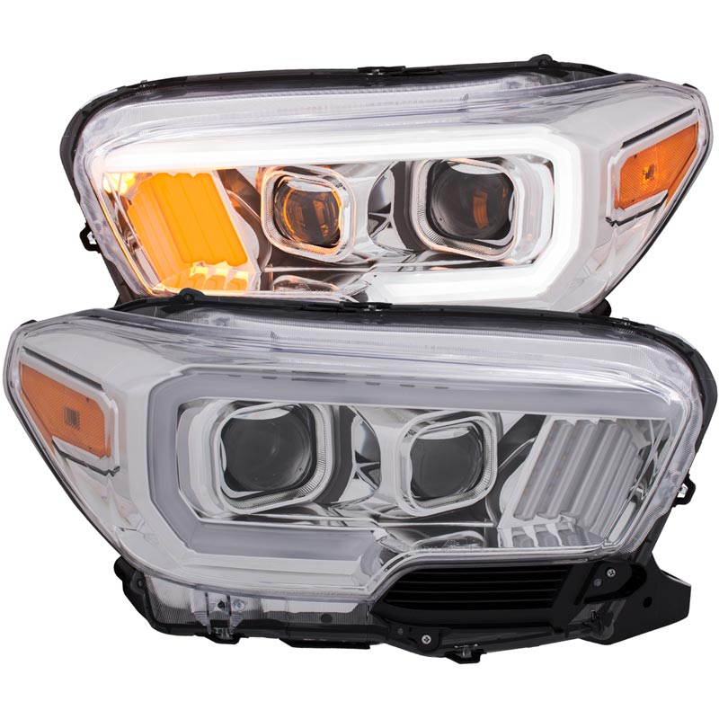 Anzo 111378 Chrome Plank Style Projector Headlights Xdp