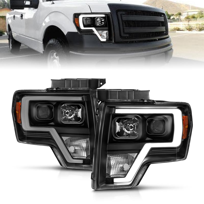 Anzo 111443 Black Plank Style Projector Headlights 