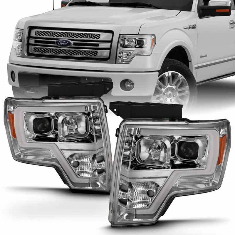 Anzo 111444 Chrome Plank Style Projector Headlights | XDP