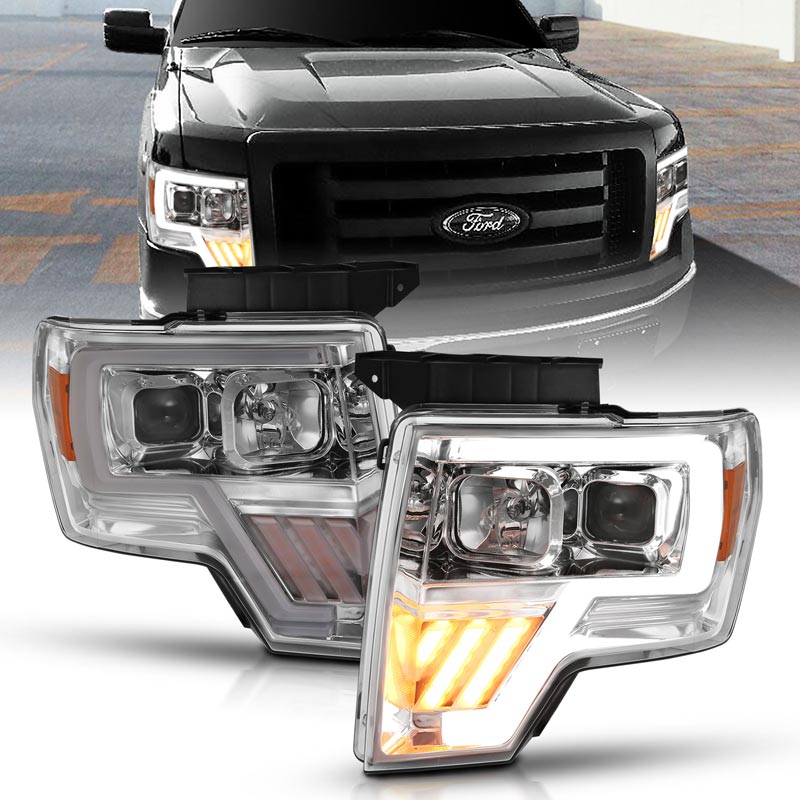 Anzo 111446 Chrome Plank Style Projector Headlights | XDP