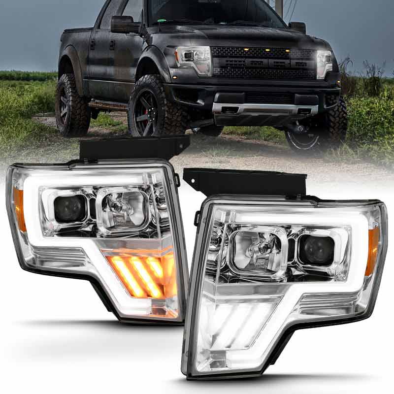 Anzo 111470 Chrome G4 Plank Style Switchback Projector Headlights | XDP