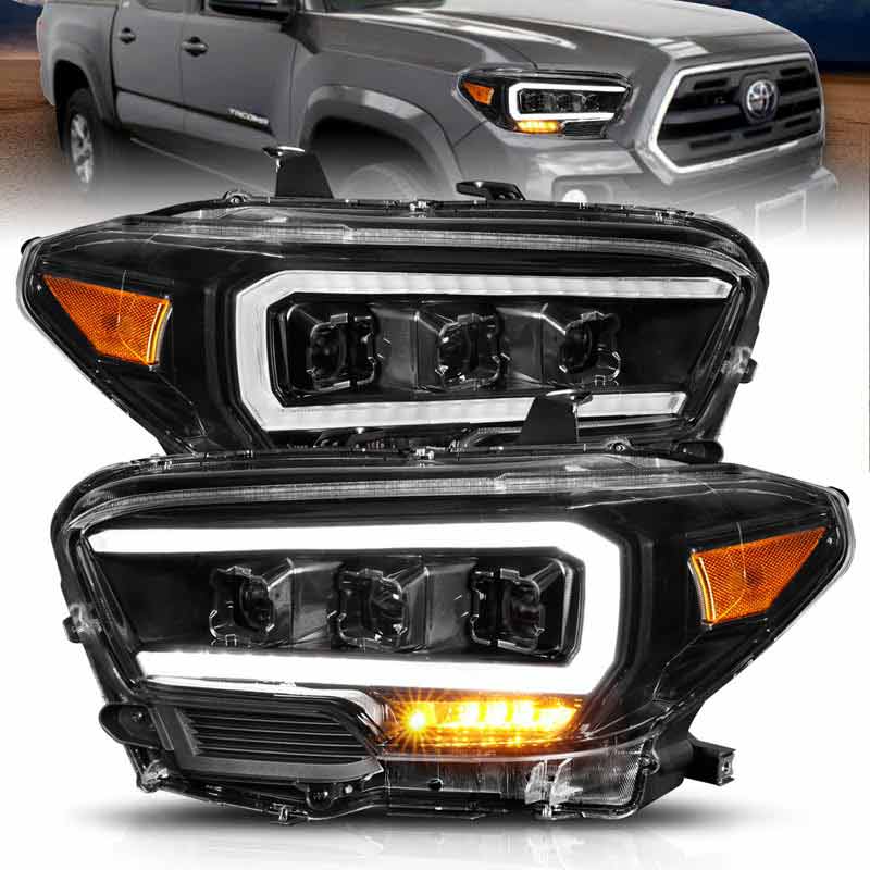 Anzo 111500 Black Plank Style Projector Headlights Xdp