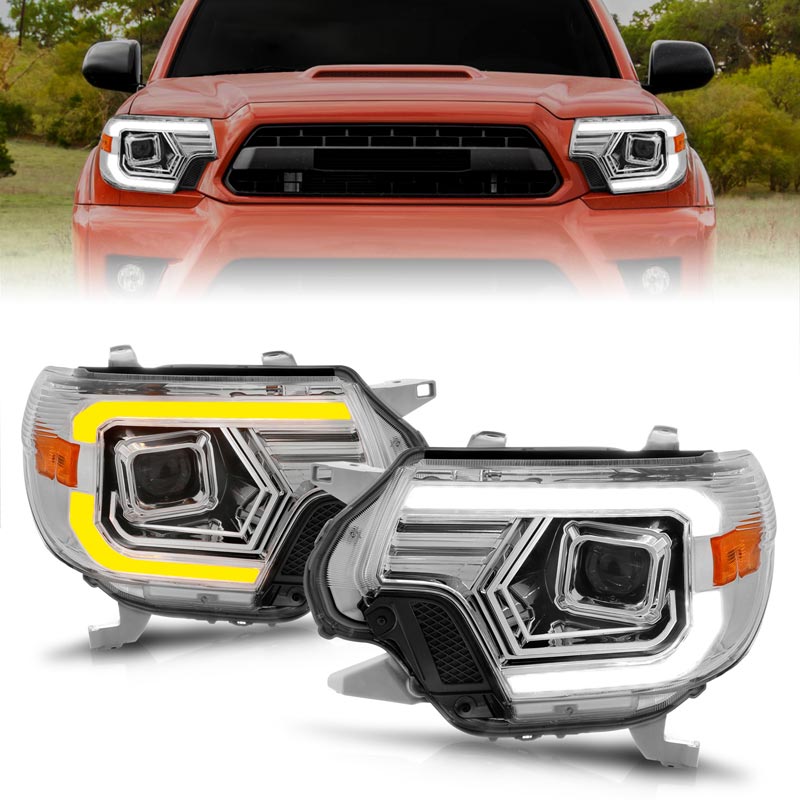 Anzo 111557 Chrome Plank Style Switchback Projector Headlights | XDP