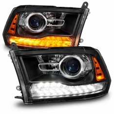 Spyder 5081735 Smoked Projector Headlights With Light Bar DRL | XDP