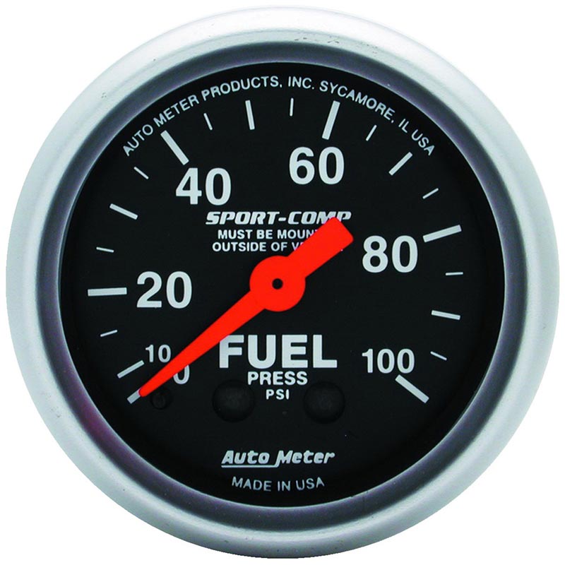 Auto Meter 3312 Sport-Comp Fuel Pressure Gauge | XDP