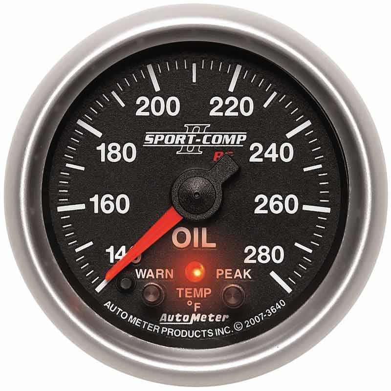 Auto Meter 3640 Sport-Comp II Oil Temp Gauge | XDP