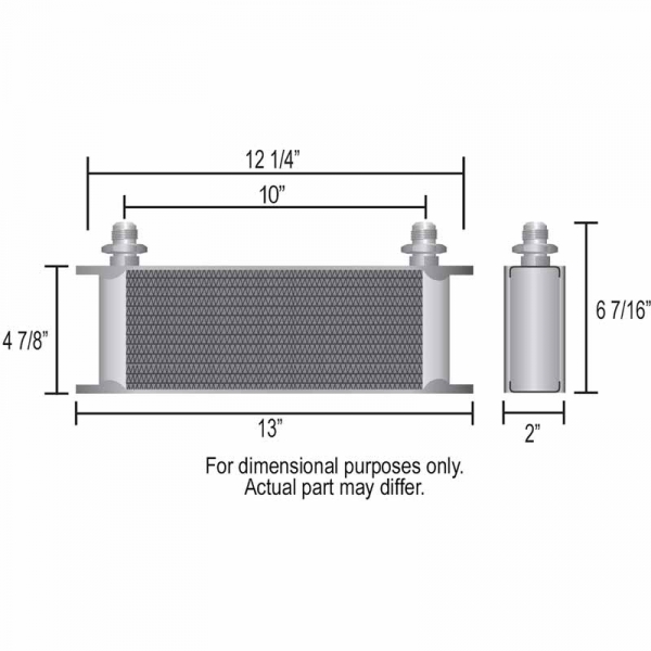 Derale 19-Row Stack Plate Trans Cooler Kit (-6AN) 13403