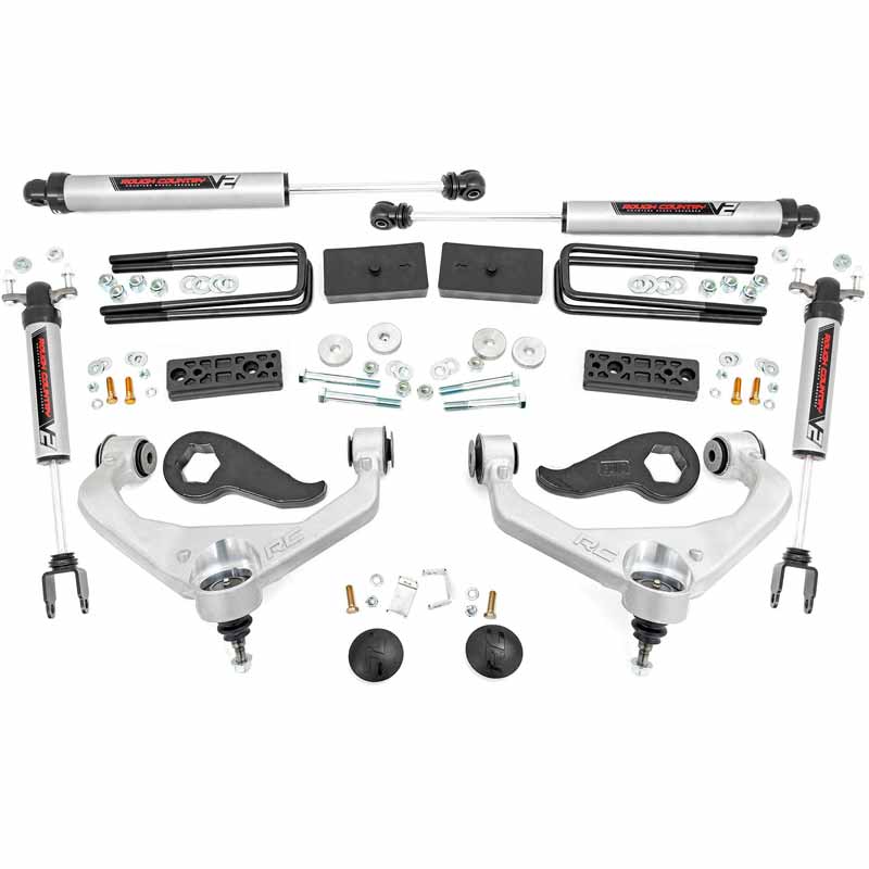 Rough Country 95870 3" Lift Kit With V2 Monotube Shocks | XDP